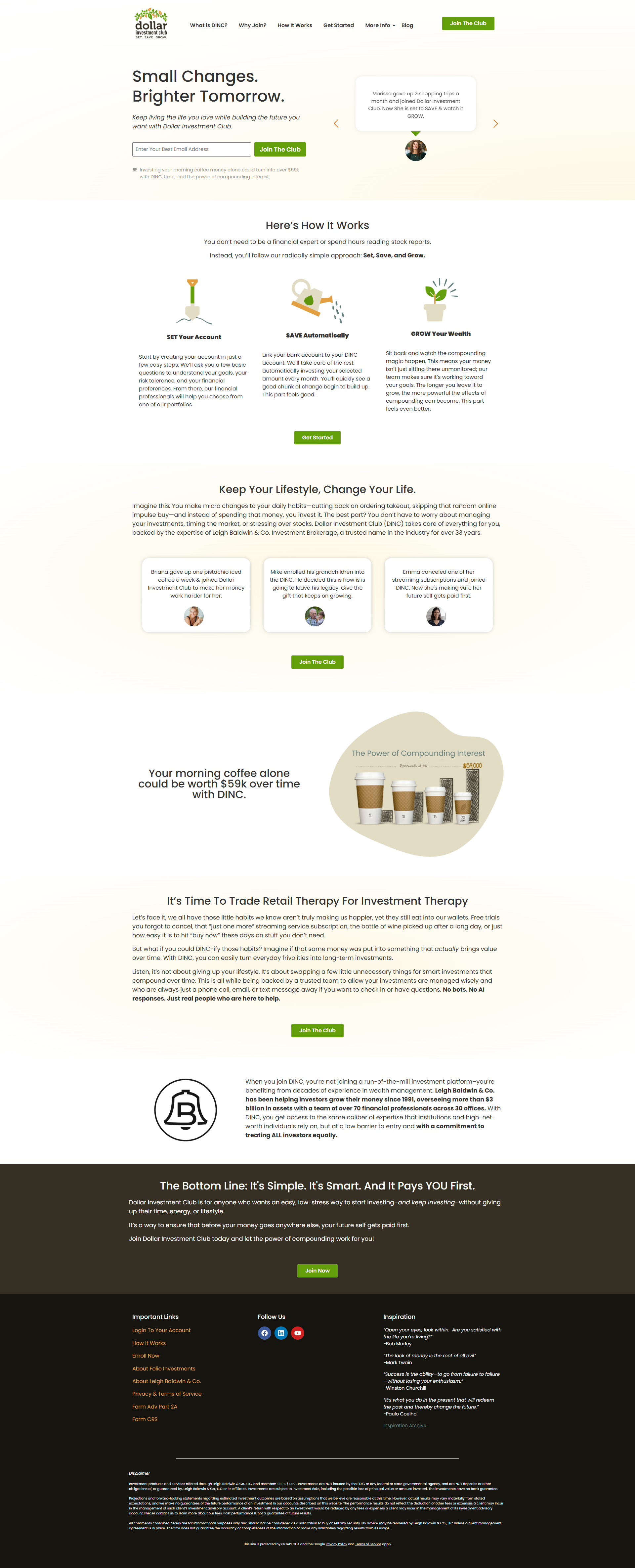 Dollar Investment Club website preview