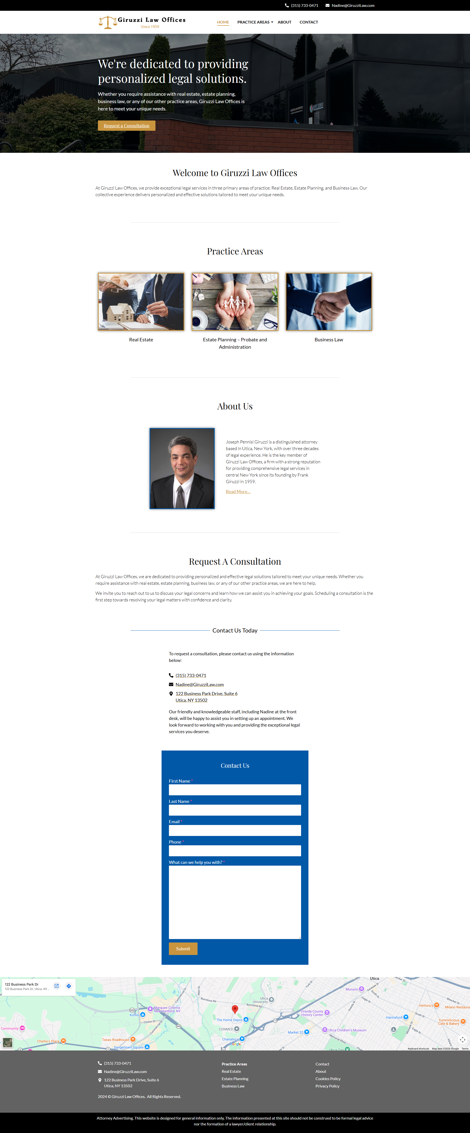Giruzzi Law website preview